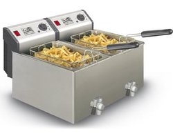 FRITEL Friteuse Profi 4920 - Professionele Frituurpan / Frituurketel - 2x 8L - 2x 3300W + Kraan - Horeca