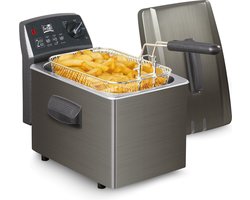 FRITEL Friteuse Turbo SF® 4368 - Frituurpan / Frituurbak - 4 liter - 3200 Watt - 3 à 5 personen - Zwart