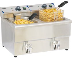 FRITEUSE 2 X 8 LITER AFTAPKRAAN