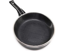 Friteuse met Mandje - Koekenpan - Aluminium en Staal - Inductie - Ø 24 cm - Zwart