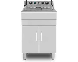 HCB® - Professionele Horeca frituurpan - Friteuse - 20 liter - 400V - RVS / INOX frietketel - 59x54x94 cm (BxDxH) - 65.5 kg - 2557