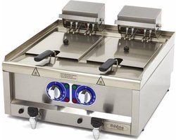 Maxima Frituurpan 2x 10 L 2 Manden met Tapkraan 400V Friteuse