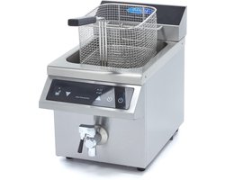 Maxima Frituurpan 8 L 1 Mand Inductie met Tapkraan Friteuse