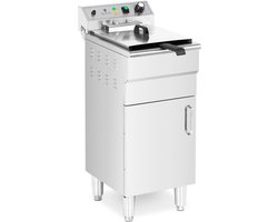 Royal Catering Elektrische friteuse - 13 L - 5.000 W - aftapkraan - koude zone - met kast