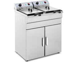 Royal Catering Frituurpan - Friteuse - Frietpan - 2 x 16 L - Onderkast