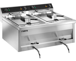 Saro GASTROLINE 12+12V Dubbel 24 l Vrijstaand 1800 W Frituurpan Roestvrijstaal