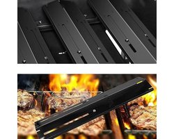 Branderafdekking set van 3 - 298 cm tot 533 cm - gasgrill verwarmingsplaat - vlamverdeler - reserveonderdelen