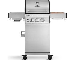 Burnhard Gas BBQ FRED JR. Deluxe - 2 Branders - Incl. Keramische Infraroodbrander & Afdekhoes - Deluxe