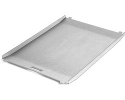 Burnhard Plancha RVS grillplaat voor gasbarbecue JONES, 3 mm materiaaldikte, panfunctie, vaatwasserbestendig, ideaal voor vis, burgers, eieren en bijgerechten - 18,9 cm x 29,2 cm x 1,5 cm