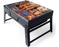 Draagbare BBQ Barbecue-Grill: Opvouwbare Houtskoolgrill Van Roestvrij Staal Voor Tafelblad En Outdoor Gebruik!