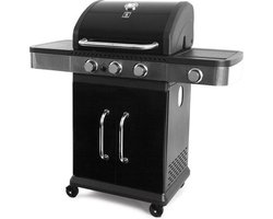 Garden Grill Prestige 3+1 - Gasbarbecue - 3 brander incl zijbrander - Zwart / RVS