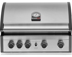 Grandhall Pro Elite Inbouw Barbecue - 5 branders - gietaluminium grillbody - gas bbq