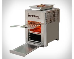 Inferno Northfire grill barbecue infrarood op gas aluminium 16 kilo ingebouwde opvangschaal tafel/camping barbecue