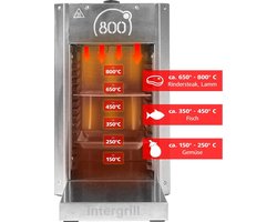 Intergrill 800° Grill - Gasgrill - Hoge temperatuur - Perfecte vleesbereiding