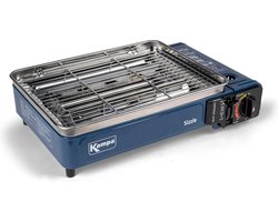 Kampa Sizzle Draagbare Camping Barbecue Gas Grill 34 x 26 cm Blauw