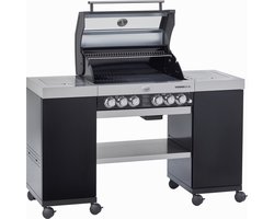 Rösle Barbecue Gas Videro G4-SL 30 mbar - RVS - 154x60x118 cm - Zilver