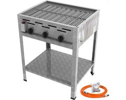 RVS Gas BBQ Meister Solide met onderstel 12 kW