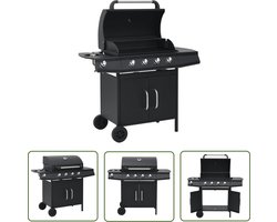 The Living Store Gasbarbecue - X- BBQ - 121.5 x 55 x 107 cm - zwart