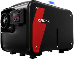 Kroak - Dieselkachel - Elektrische kachel - Kachel en ventilatoren - Benzineluchtkachel - LCD & Afstandsbediening - Bluetooh - Geen adapter - 12V - 5KW - 5L - Zwart