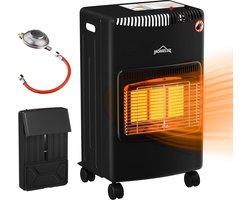 New Life® - Keramische Gasverwarming - 4200 Watt - met Gasdrukregelaar en Gasslang - Infrarood Kachel - voor Binnen en Buiten