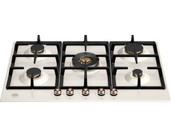 Bertazzoni P755CHERAC gaskookplaat 75cm ivoor wit