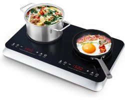 COOKTRON Inductiekookplaat – Dubbele Kookplaat 3500W met Boosterfunctie en Timer