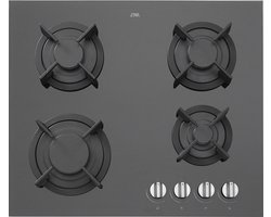 ETNA KGG860ZTA - Gaskookplaat - Gas-op-glas - 60 cm - Zwart