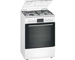 Gemengde kookplaat - BOSCH SER4 - HXR39AG20 - 4 branders - 66 L oven - 4,3 kW - Klasse A - 60 cm