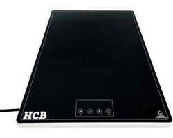 HCB® - Professionele Horeca Inductie warmhoudplaat - Elektrisch 230 Watt - 230V - RVS / INOX Rechaud - 55x38x2.5 cm (DxBxH) - 3.10 kg - 9201