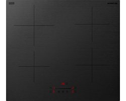 Inventum IKI6008MAT - Inbouw inductie kookplaat - 60 cm - 4 kookzones - 1-fase plug en play - Randloos - Matzwart