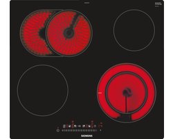 Siemens ET601FNP1E kookplaat Zwart, Roestvrijstaal Ingebouwd Keramisch 4 zone(s)