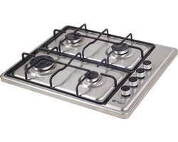 Wiggo WH-G604F(X) - Vrijstaande kookplaat - Gas - 60cm - 4 kookzones - 5 jaar garantie - Inox