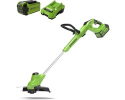 40 VOLT ACCU TRIMMER EN KANTENSNIJDER INCL BATTERIJ EN LADER G40T5K2