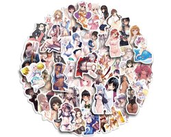 Anime Meisje Stickers Waterdicht - 50 stuks Sexy Meisje Anime Sticker Pack - Laptop Telefoon Waterfles Bagage Helm Skateboard Auto