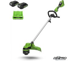 Greenworks Trimmer 2x24 volt (48 volt) incl 2x 24 Volt 2.0Ah accu en dual lader GD24X2LTK2X