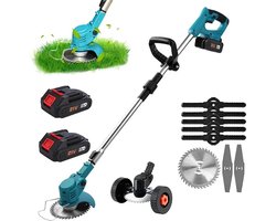 Jake Boss Life Tools - Onkruidborstel Electrisch - Bosmaaier - Grastrimmer - Kantenmaaier - Voegenborstel - In lengte verstelbaar - inclusief 2 Accu's