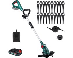 Luxe Grastrimmer – Met Accu – Kantenmaaier Draadloos – Elektrisch – Bosmaaier Accu – 300MM Snijbreedte – Professioneel & Thuis – Groen