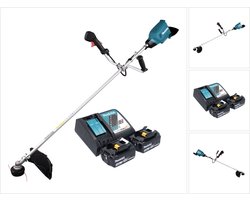 Makita DUR 369 ARF2 accu bosmaaier 36 V ( 2x 18 V ) 43 cm borstelloos + 2x accu 3.0 Ah + lader