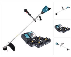 Makita DUR 369 ARF4 accu bosmaaier 36 V ( 2x 18 V ) 43 cm borstelloos + 4x accu 3.0 Ah + lader