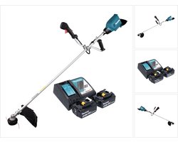 Makita DUR 369 ARG2 accu bosmaaier 36 V ( 2x 18 V ) 43 cm borstelloos + 2x accu 6.0 Ah + lader