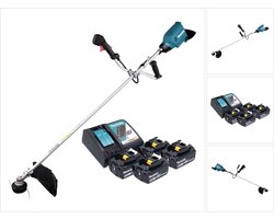 Makita DUR 369 ARG4 accu bosmaaier 36 V ( 2x 18 V ) 43 cm borstelloos + 4x accu 6.0 Ah + lader