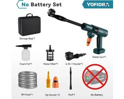 3500W 200bar Borstelloze Elektrische Hogedrukreiniger, 6in1, Carwash, Waterpistool Voor Makita, ZONDER 18V Batterij, Tuin, Irrigatie, Spuitpistool