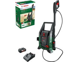 Bosch UniversalAquatak 36V-100 - Accu-hogedrukreiniger - Inclusief 1 x 36 V Accu (4,0 Ah), Lader, Bosch hogedrukpistool, lans, 4 m hogedrukslang, 3-in-1-mondstuk en wasmiddelfles