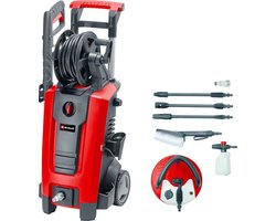 Einhell Elektrische Hogedrukreiniger TC-HP 170 - 2300 W - Max. 170 bar - 420 l/u - Incl. 10m hogedrukslang, pistool, lans, diverse sproeiers, borstel, schuimsproeier en terrasreiniger met reservoir