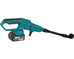 Hogedrukreiniger - Hogedrukreiniger Accu - Draadloze Hogedrukreiniger - 200 Bar - 3500W - 3 Versnellingen - Compatibel Met Makita 18V - 2 x Batterij - 6.3L P/Min - Complete Set - Groen