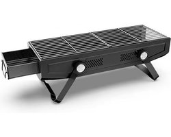 2 in 1 compact BBQ zwart - GrillMaster Compact Series - BBQ Grill & Roker - Zwart - Ruimtebesparend - Verstelbare Ventilatie - Draagbaar