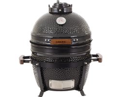 Arbaer Kamado Barbecue Medium Ø 16 Inch - Houtskool BBQ - Tafelmodel BBQ Met Frame - Keramisch Zwart