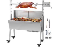 Barbecue met Spit | Elektrisch | Barbeque Grill | BBQ met Accessoires | Rotisserie | RVS | 60 kg - Lam Ramadan