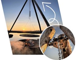 Basale. DIY Tripod - Doe het zelf driepoot Barbecue - inclusief RVS grillrooster 65cm