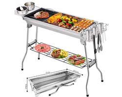 BBQ - Barbecue - BBQ Accesoires - Draagbare BBQ - Houtskoolgrill - RVS